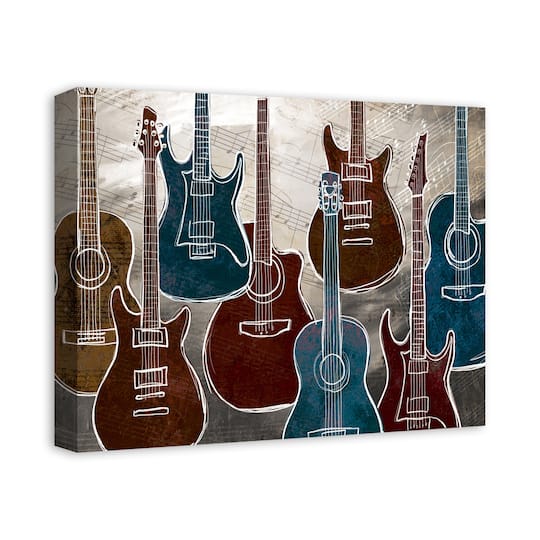 Guitar Party 20" x 16" Canvas Wall Art
